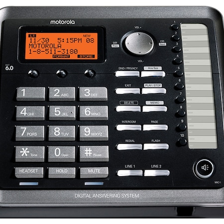 Motorola ML25254 2-Line Corded Desk Phone Digital Answering System ML25254